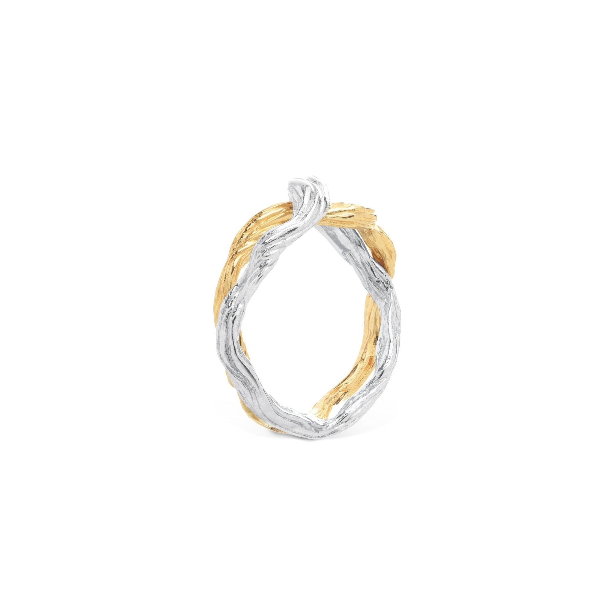 Michael Aram Wisteria Male Ring in Sterling Silver & 18K