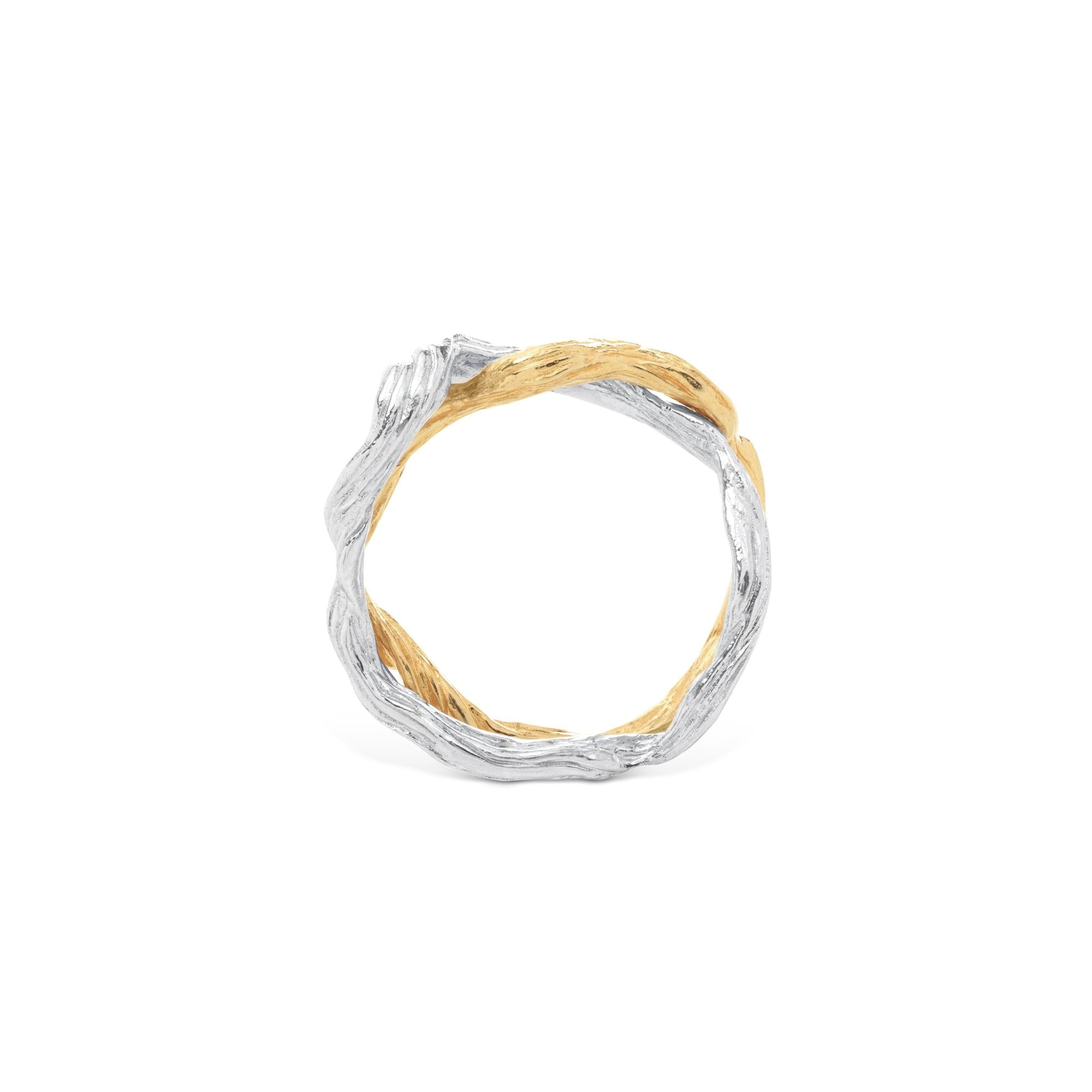 Michael Aram Wisteria Male Ring in Sterling Silver & 18K